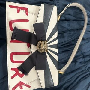 Gucci Cream, Black, and Red Shoulder Bag